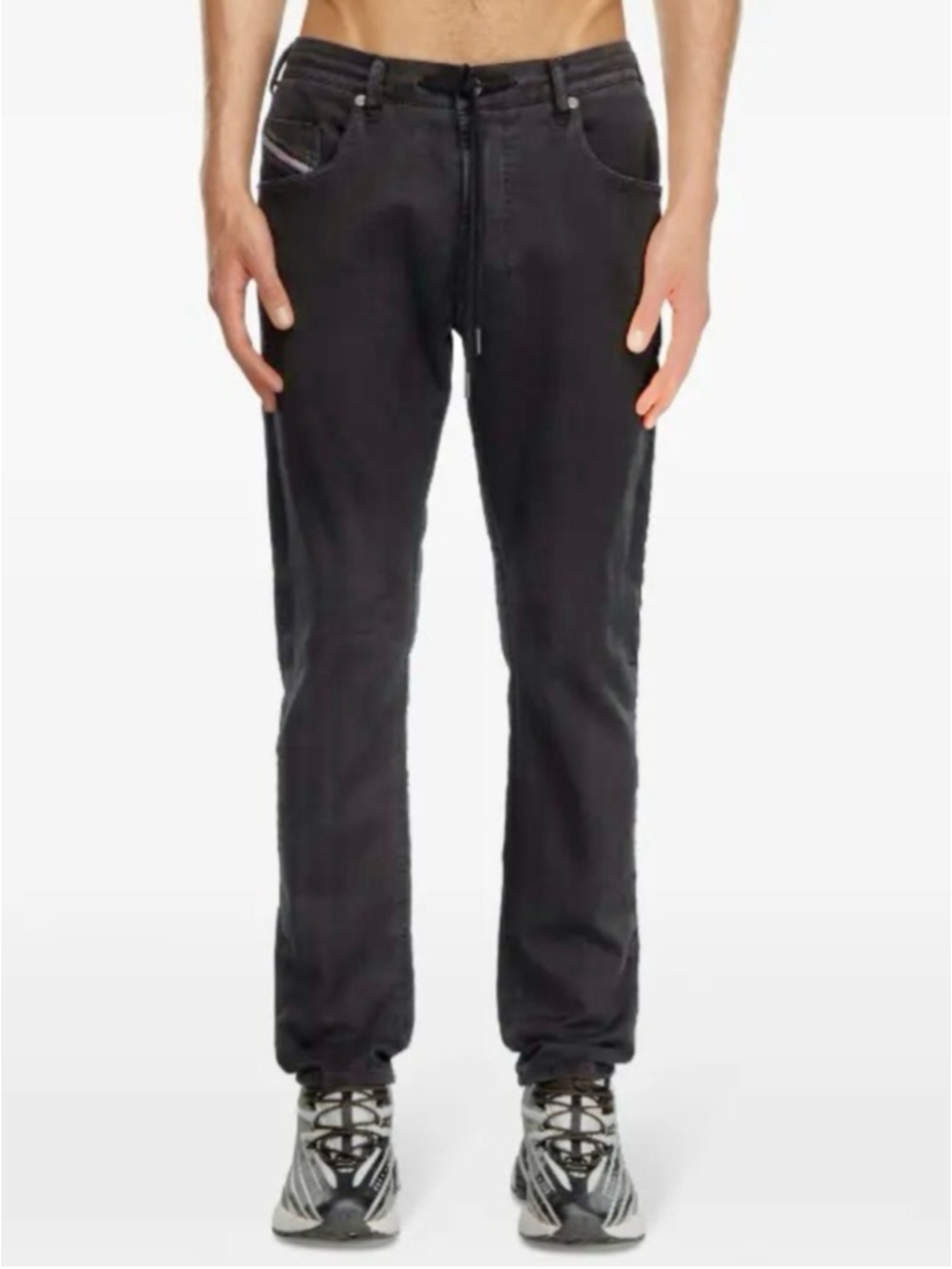 Diesel Krooley Jogger Jeans in Washed Black Size 32